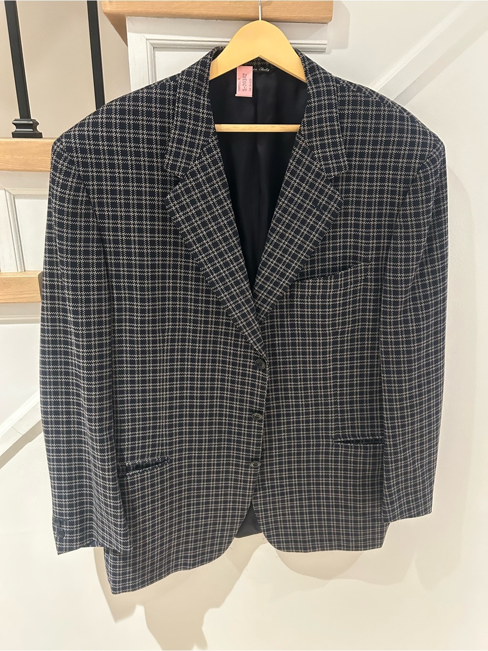 Rare Canali Navy Checked Sport Coat
